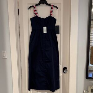 Tuckernuck Navy Dress with Braided Straps